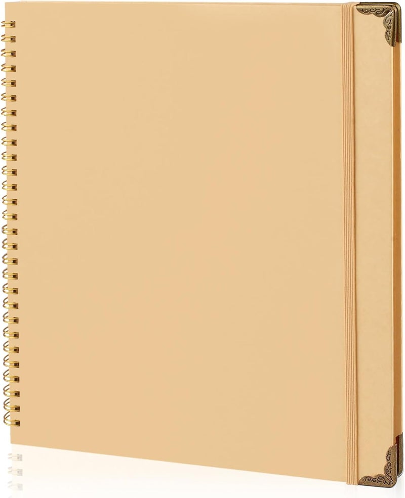 Joyberg Scrapbook 80 Pages, Scrapbooking Supplies 11 x 11 In, Scrapbook Album Suitable for Album Memory Book Wedding, Anniversary Family, DIY Craft Projects (Brown) - Image 1
